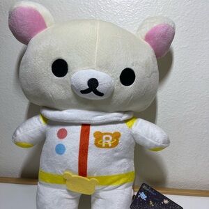 San-X Korilakkuma Rilakkuma Astronaut White Space Suit 14-16" Plush Stuffed NEWT